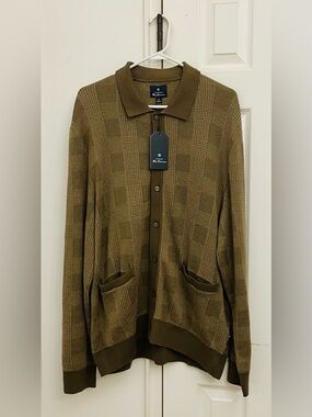 Ben Sherman Brown button down cardigan XL Sweater Canteen
